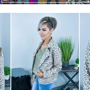 Ladies faux moto jacket